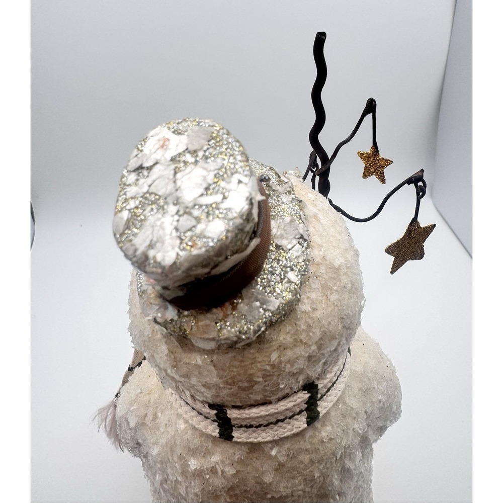 Katherine's Collection Snowman Figure Glitter Stars Scarf Christmas Decor 7.5" - Picture 11 of 11